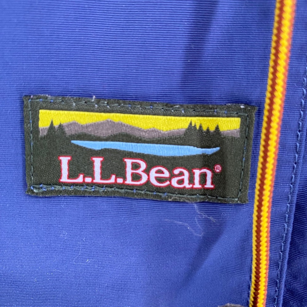 LL Bean Anorak Windbreaker Jacket Womens XL Multi Color Block Hooded Pullover - Picture 3 of 6